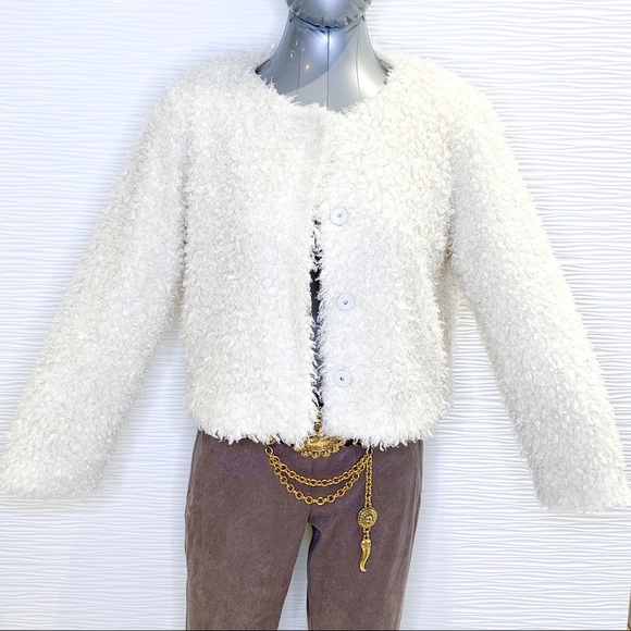 1. State Faux Furry Jacket Size Large - Picture 2 of 7